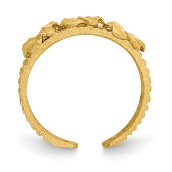 14k Plumeria Toe Ring — alternate view