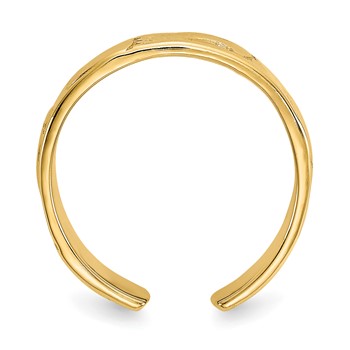 14k Footprints Toe Ring — alternate view