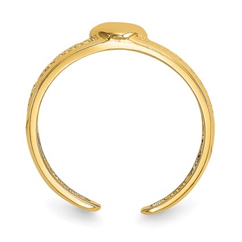 14k Heart Toe Ring — alternate view