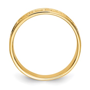 14k Polished and Satin Cross Band — alternate view