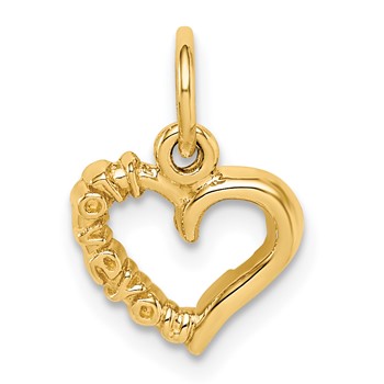 14k Polished I LOVE YOU Heart Charm