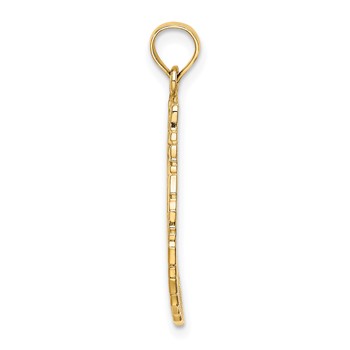 14k Satin/Polished Christmas Wreath Charm — alternate view