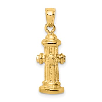 14k 2-D Fire Hydrant Charm