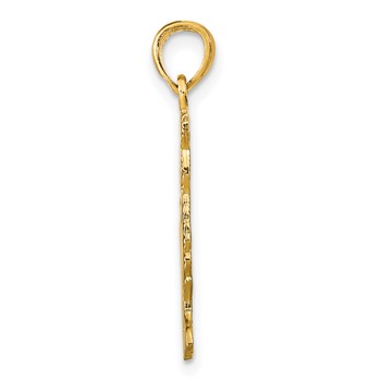 14k Polished Cat Charm — alternate view