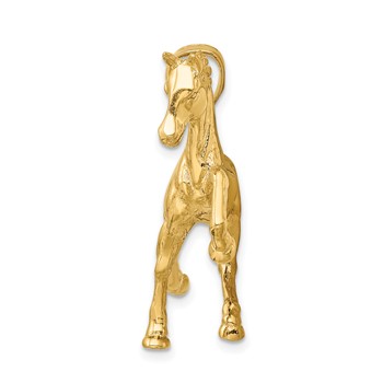 14k Hollow Polished 3-D Tennessee Walking Horse Charm — alternate view