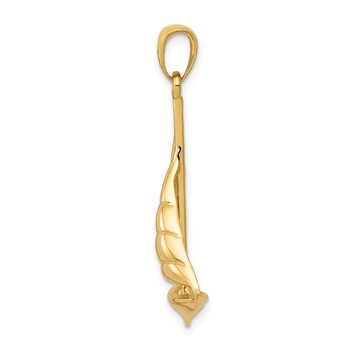 14k Polished Sailboat Pendant — alternate view