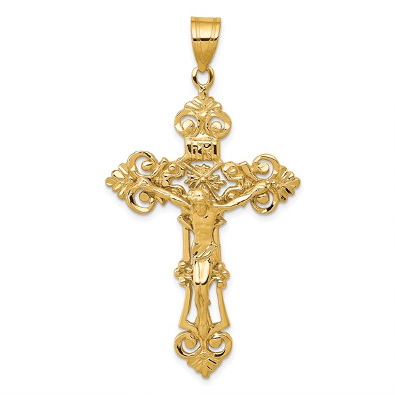 14k good Crucifix pendant