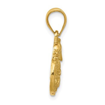 14k Dolphin and Sanddollar Charm — alternate view