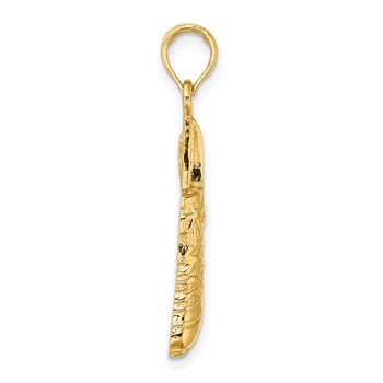 14k Polished Open-Backed Soccer Cleat Shoe Charm — alternate view