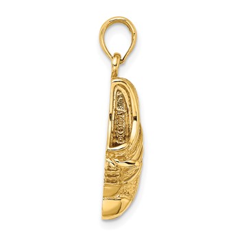 14k Polished Track Shoe Charm — alternate view