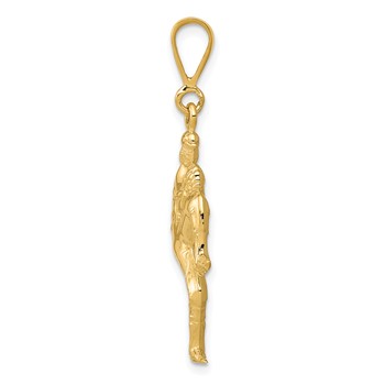 14K Polished 3-D Pitcher Baseball Charm — alternate view