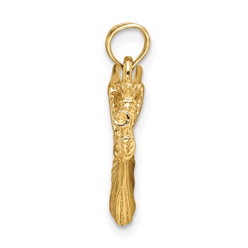 14k Angel with Trumpet Charm — alternate view