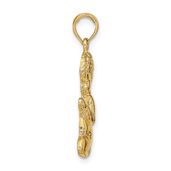 14k Praying Boy Pendant — alternate view