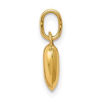 14K Polished 3-D Puffed Heart Charm — alternate view