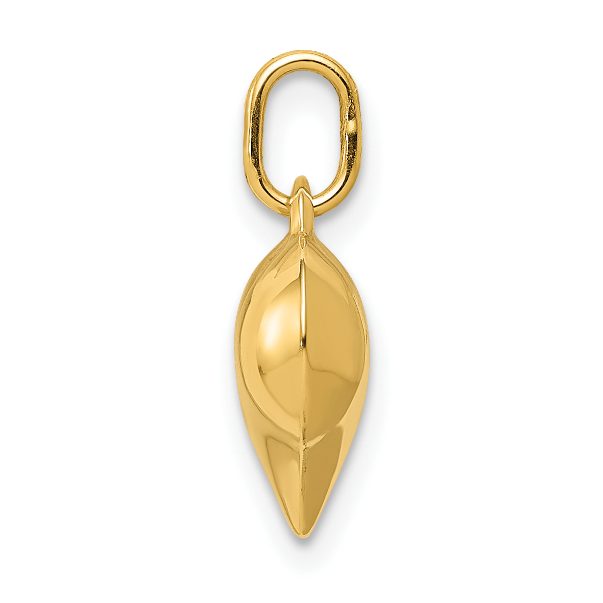 3-D Puffed Heart Charm Pendant 14k Yellow Gold 15x11mm 3D product image view 2