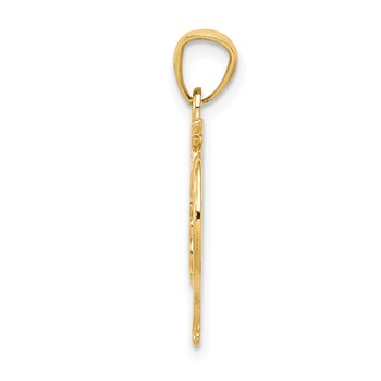 14k Diamond-cut 15 ANOS Heart Pendant — alternate view