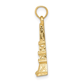 14k Eiffel Tower Pendant — alternate view