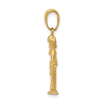 14k 3-D Lady of Justice with Moveable Scales Pendant — alternate view