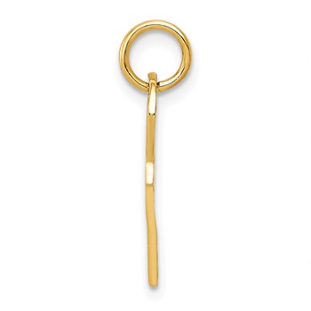 14K Polished 3D Rounded Top Key Charm — alternate view