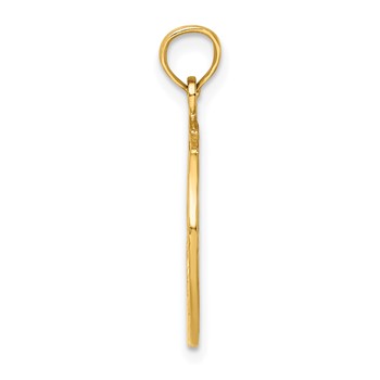 14k Dancer in Circle Frame Charm — alternate view