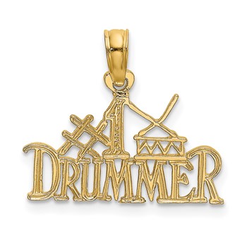 14K #1 DRUMMER Charm