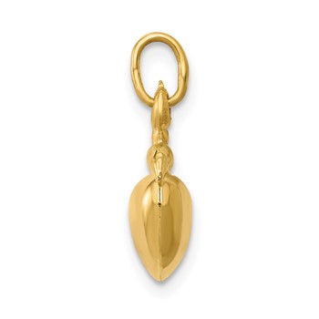 14k 3-D Puffed Apple Charm — alternate view