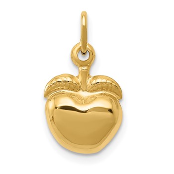 14k 3-D Puffed Apple Charm