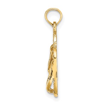 14k 3-D DESTIN FLORIDA Double Flip-Flop Charm — alternate view