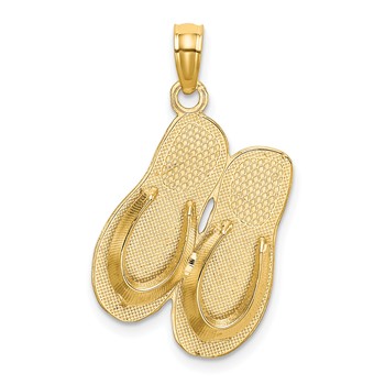 14k 3-D HAWAII ALOHA Double Flip-Flop Charm