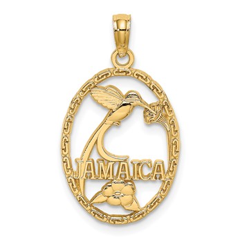 14k JAMAICA with Bird and Flowers Charm