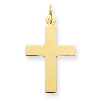 14k Polished Cross Charm