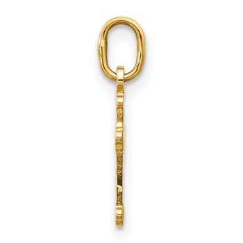 14k Mini Polished Cross Charm — alternate view