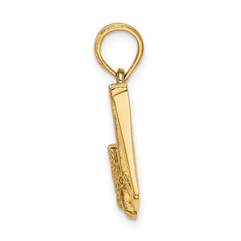 14k Basketball Hoop Charm — alternate view