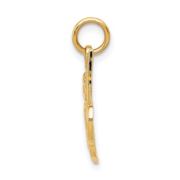 14k #1 DAUGHTER Charm — alternate view