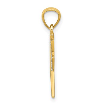 14k and White Rhodium Dragonfly Pendant — alternate view