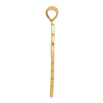 14K and White Rhodium Large Latin Cross Pendant — alternate view