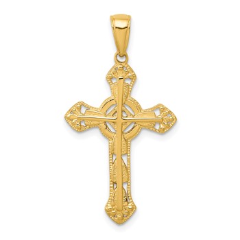 14K Fancy Iona Cross Pendant