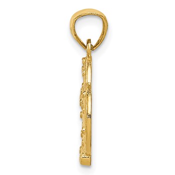 14k Pretzel Pendant — alternate view