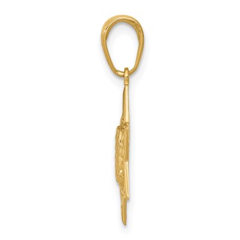 14K Star of David with Tablets in Center Pendant — alternate view