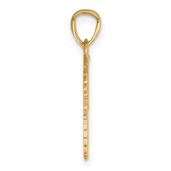 14k Two-Piece Break-Apart Diamond-cut Wings Pendant — alternate view