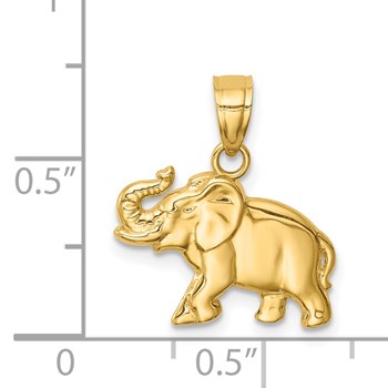 14K Elephant Pendant — alternate view