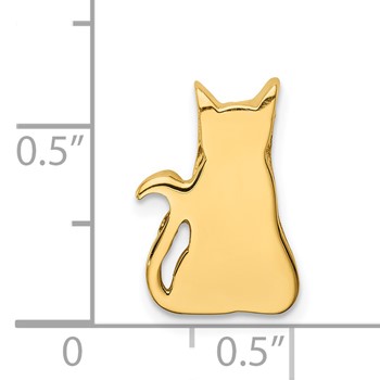 14K Cat Chain Slide — alternate view