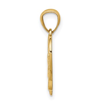 14K Baby Feet in Heart Pendant — alternate view