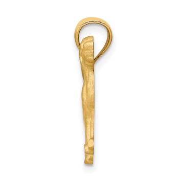 14K Satin Diamond-cut Beagle Dog Pendant — alternate view