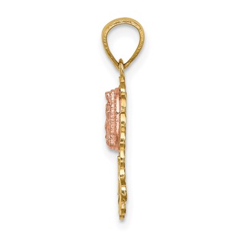 14K Two-tone with White Rhodium Our Lady of Guadalupe 15 Pendant — alternate view