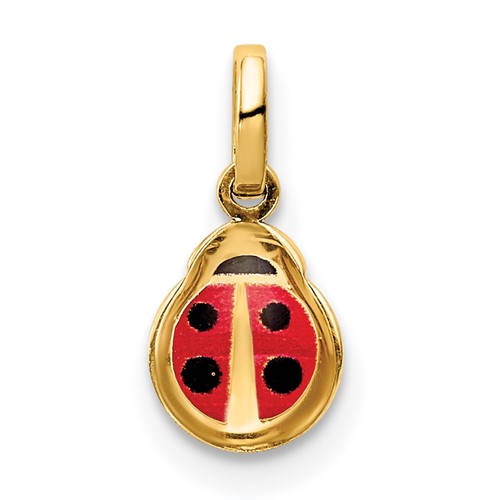 14K Enamel Ladybug Charm