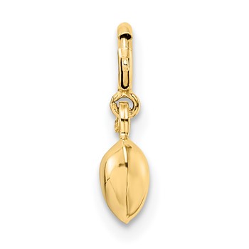 14K Polished 3-D Puffed Heart with Spring Ring Clasp Charm — alternate view