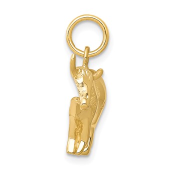 14k Steer Pendant — alternate view
