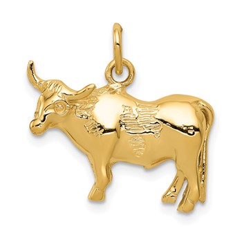 14k Steer Pendant