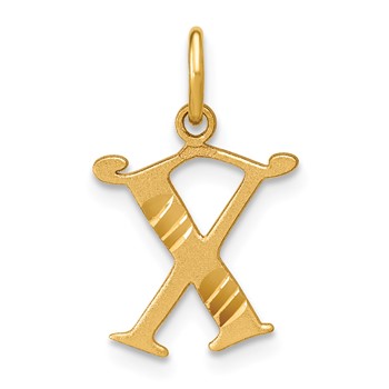 14k Letter X Initial Charm